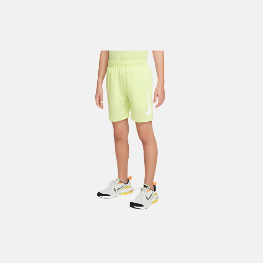 Nike Multi Older Kid's Boy Dri-FIT Shorts -Light Lemon Twist/White/White