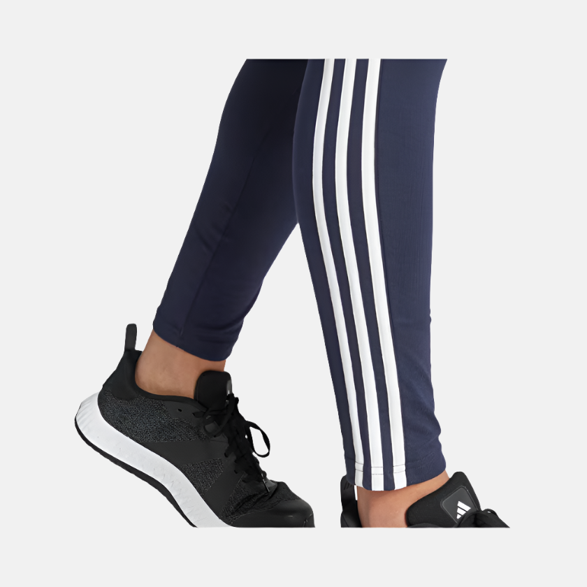 Adidas 3 Stripes Women's sports Leggings -Legend Ink/White