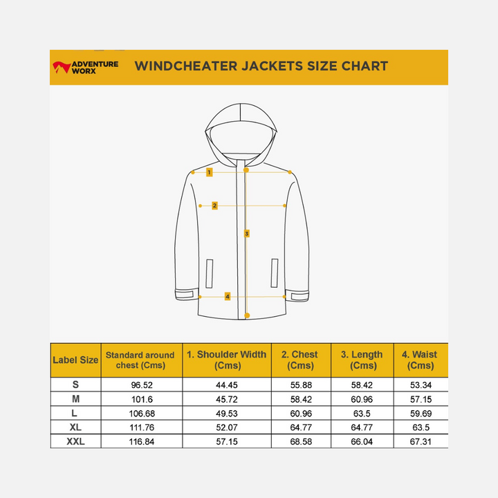 Adventure Worx Wind cheater Unisex Jacket -Yellow – Gambol