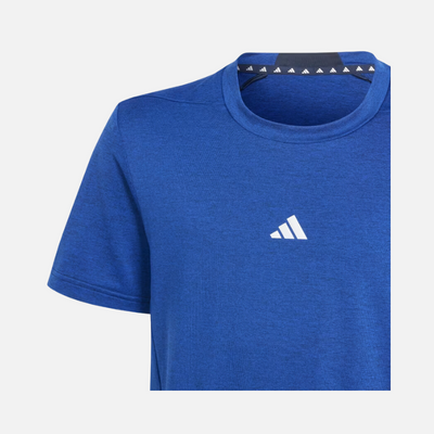Adidas Training Aeroready Heather Kids Boy T-shirt (5-16 years) -Legend Ink/Lucid Blue/Reflective Silver