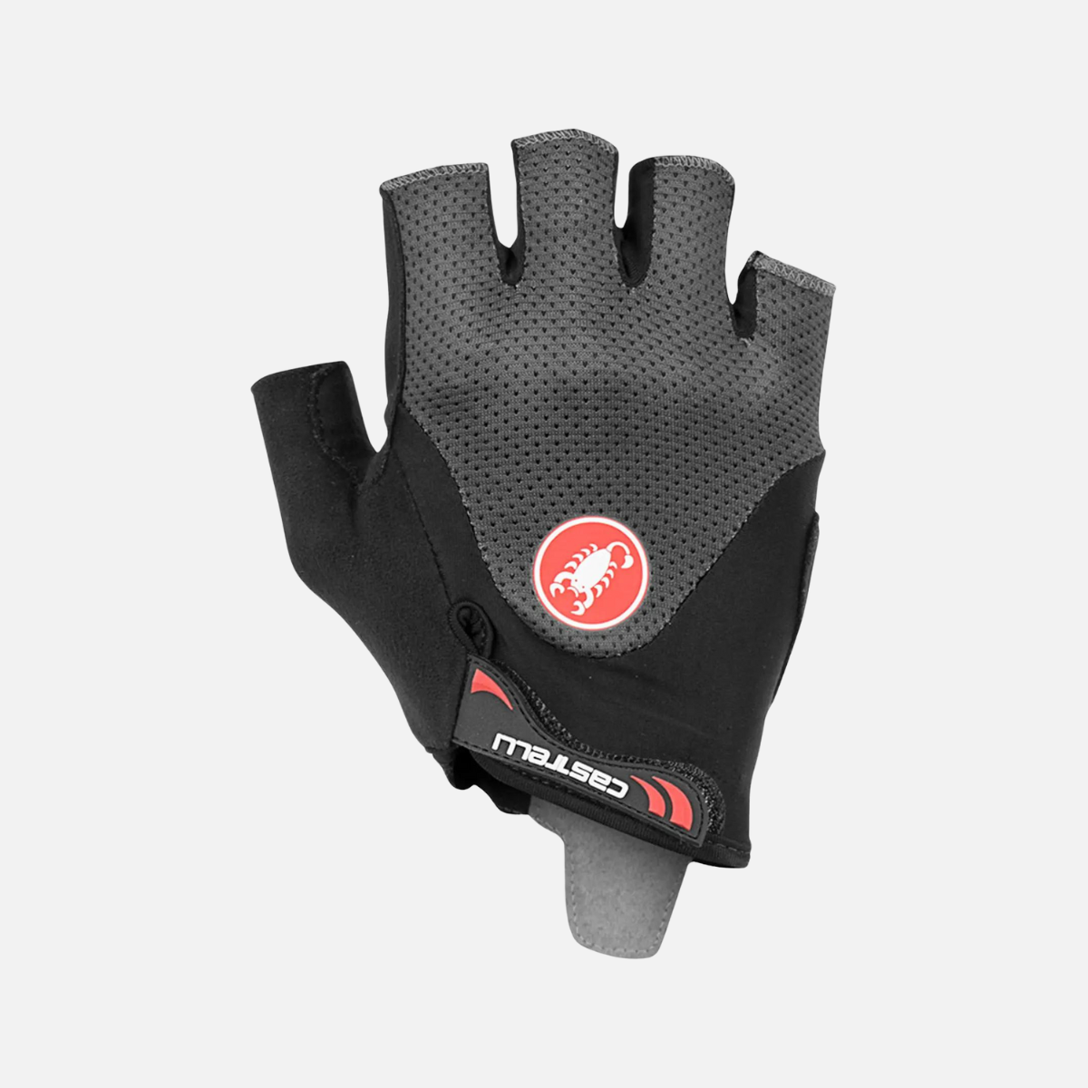 Castelli Arenberg Gel 2 Rosso Corsa Gloves -Dark Grey
