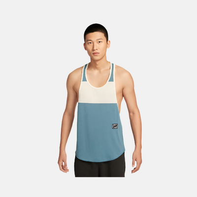 Nike Heritage Men's Dri-FIT Fitness Tank Top - OFFWHITE/BLUE