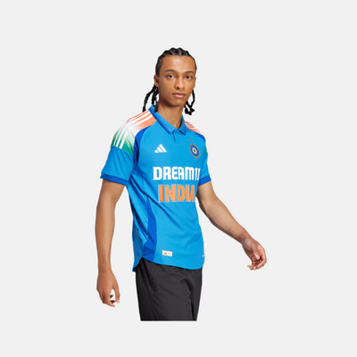 Adidas India One Day International Men's Cricket Jersey -True Blue