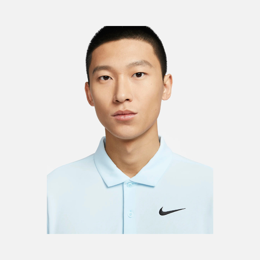 Nike Court Dri-FIT Men's Tennis Polo T-shirt -Glacier Blue/Black