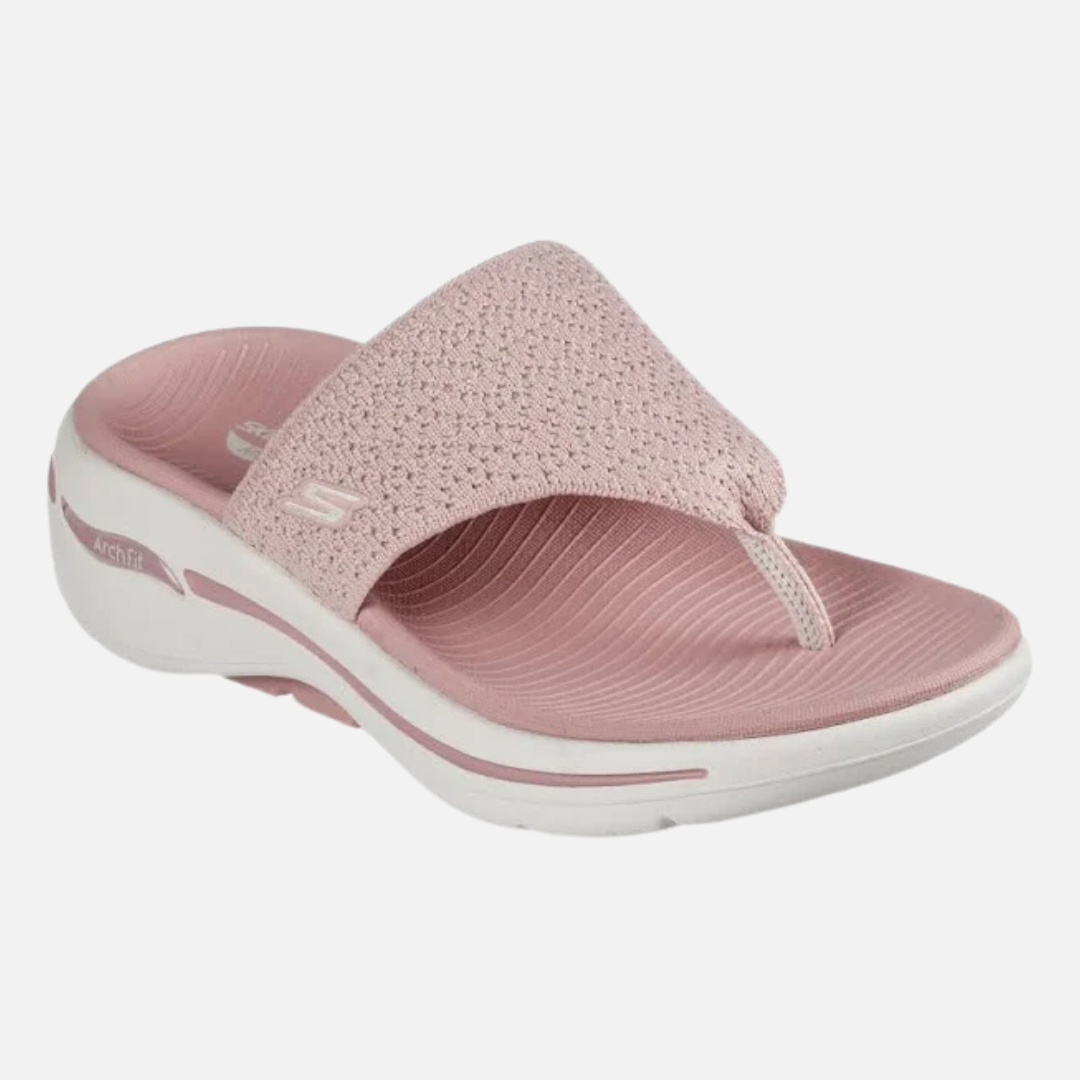 Skechers Go Walk Arch Fit Women's Lifestyle Slippers – Pink