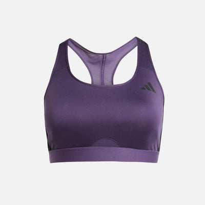 Adidas Powerreact Train Medium-Support 3-Stripes Bra