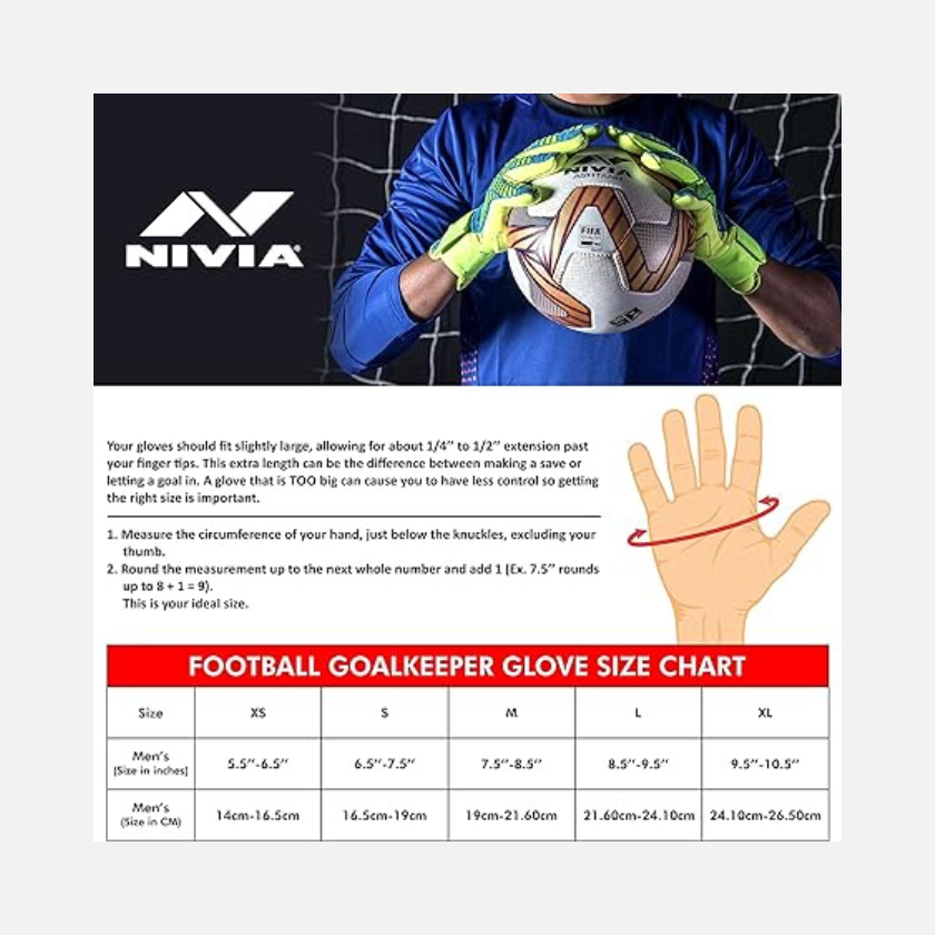 Nivia Ditmar Spider Goalkeeper Gloves Green Black Gambol