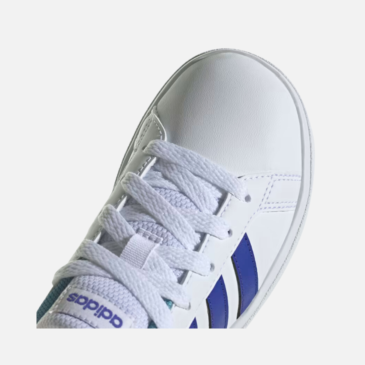 Adidas GRAND COURT 2.0 Kids Unisex Shoes BOY AND GIRL (15 YEAR)-Cloud White/Lucid Blue/Preloved Blue