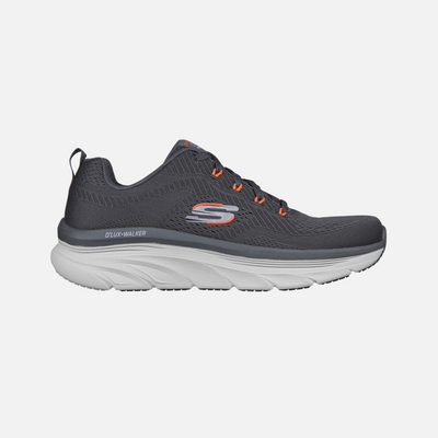 Skechers D'Lux Walker-Meerno Men's Lifestyle Shoes -Charcoal/Orange
