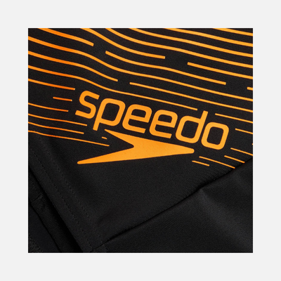 Speedo Medley Logo Aqua Swimwear Men's Shorts -Black/Mandarin peel