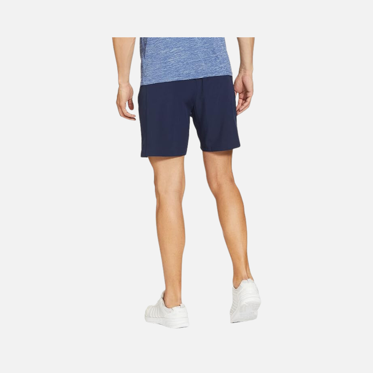 Skechers Solid Polyester Regular Fit Men's Shorts -Navy