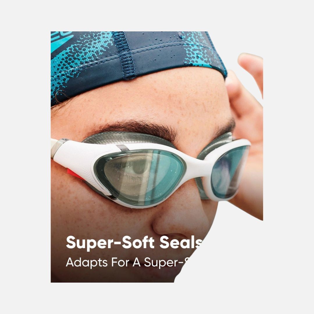 Speedo Unisex Adult Biofuse 2.0 Blue Tint Lens Swim Goggles - Blue & White