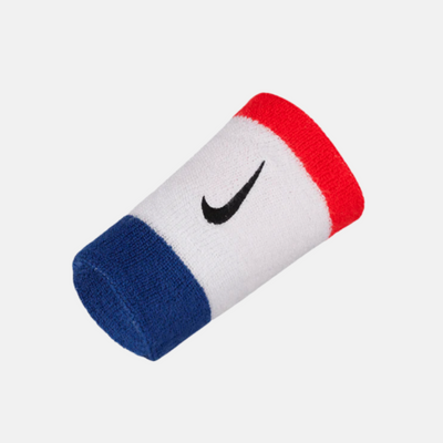 Nike Swoosh Double Wrist Band – White/Blue/Red