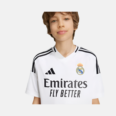 Adidas Real Madrid 24/25 Home Kids Boy Football Jersey (7-16 Year) -White