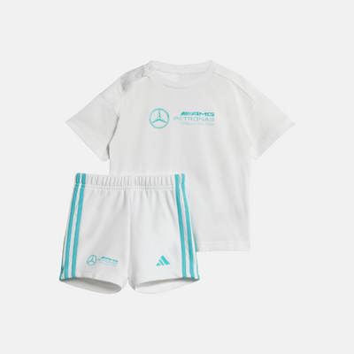 Adidas Mercedes-AMG Petronas F1 DNA Baby Jogger Set - White / Semi Mint Rush
