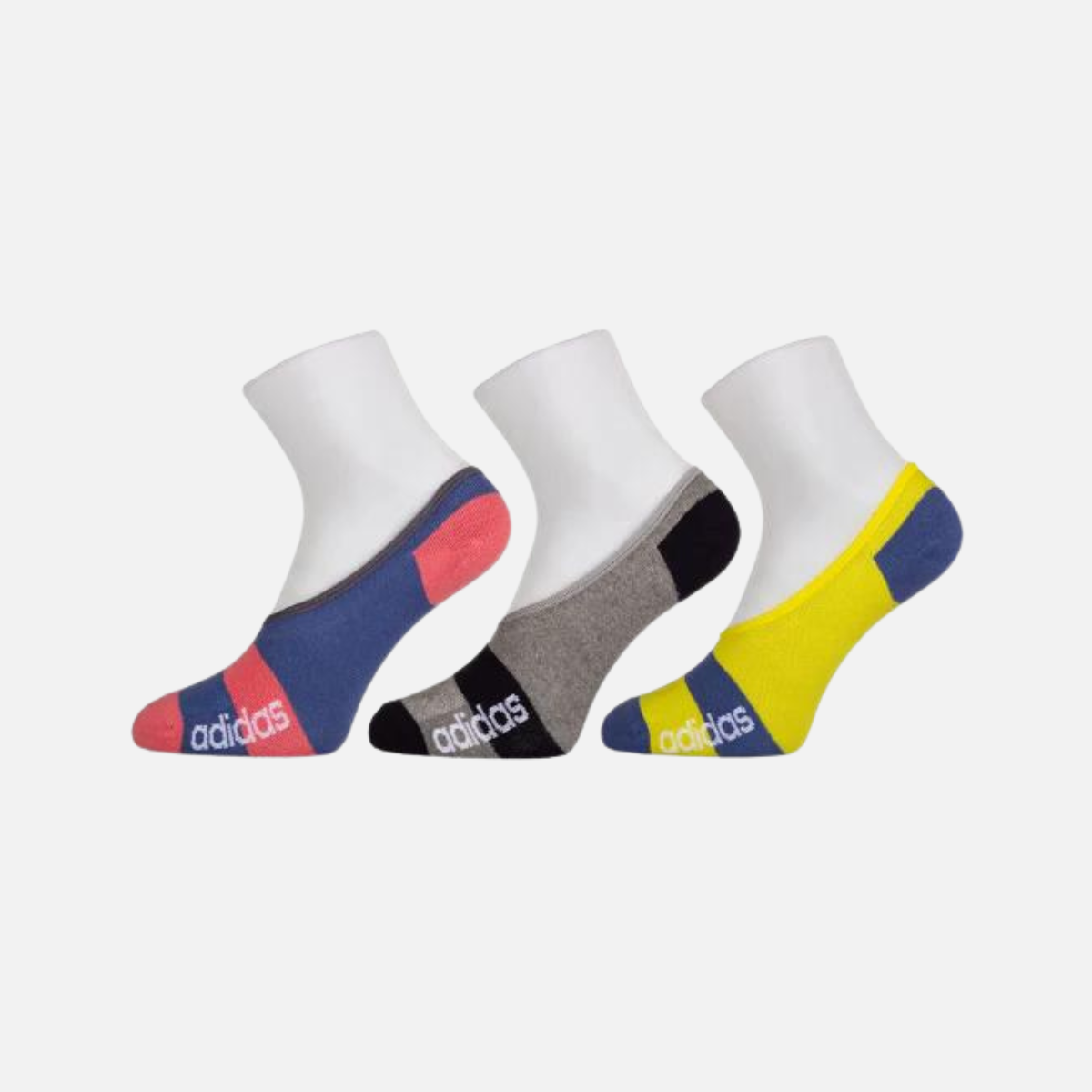 Adidas Flat Knit No Show Cotton Men's Socks (3 Pair)