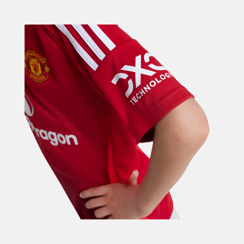 Adidas Manchester United 24/25 Home Kids Unisex Football Jersey (7-16Year) -Mufc Red