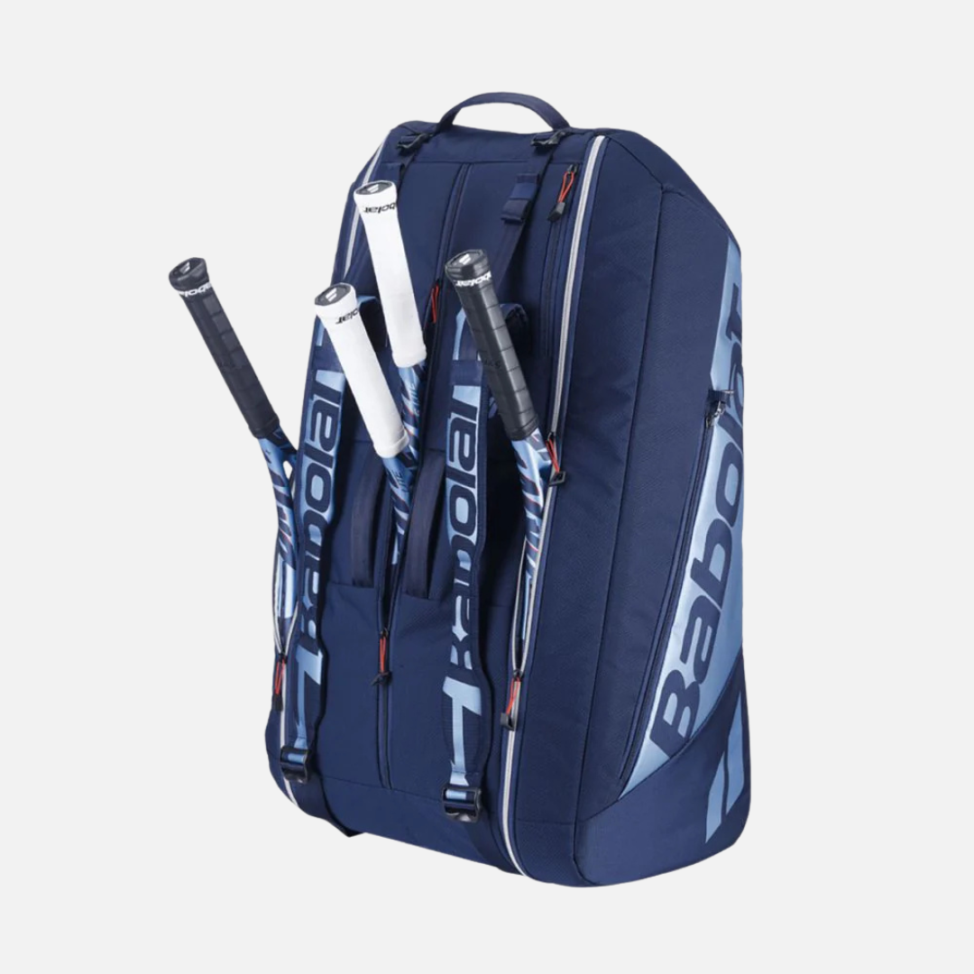 BABOLAT RH12 PURE DRIVE 11TH 136 TENNIS KIT BAG GREEN BLUE