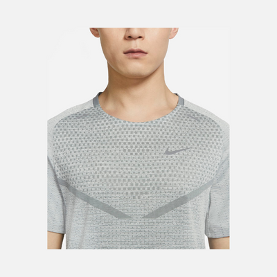 Nike Dri-FIT ADV TechKnit Ultra Short-Sleeve Men's Running T-shirt -Smoke Grey/Grey Fog