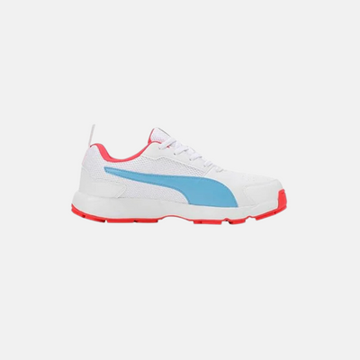 Puma Men’s HighRun Cricket Shoe — White/Blue