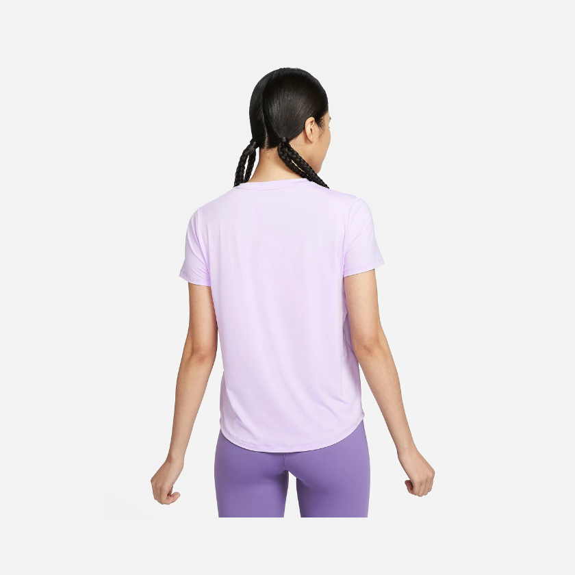 Nike One Classic Women's Dri-FIT Short-Sleeve Top -Lilac Bloom/Black