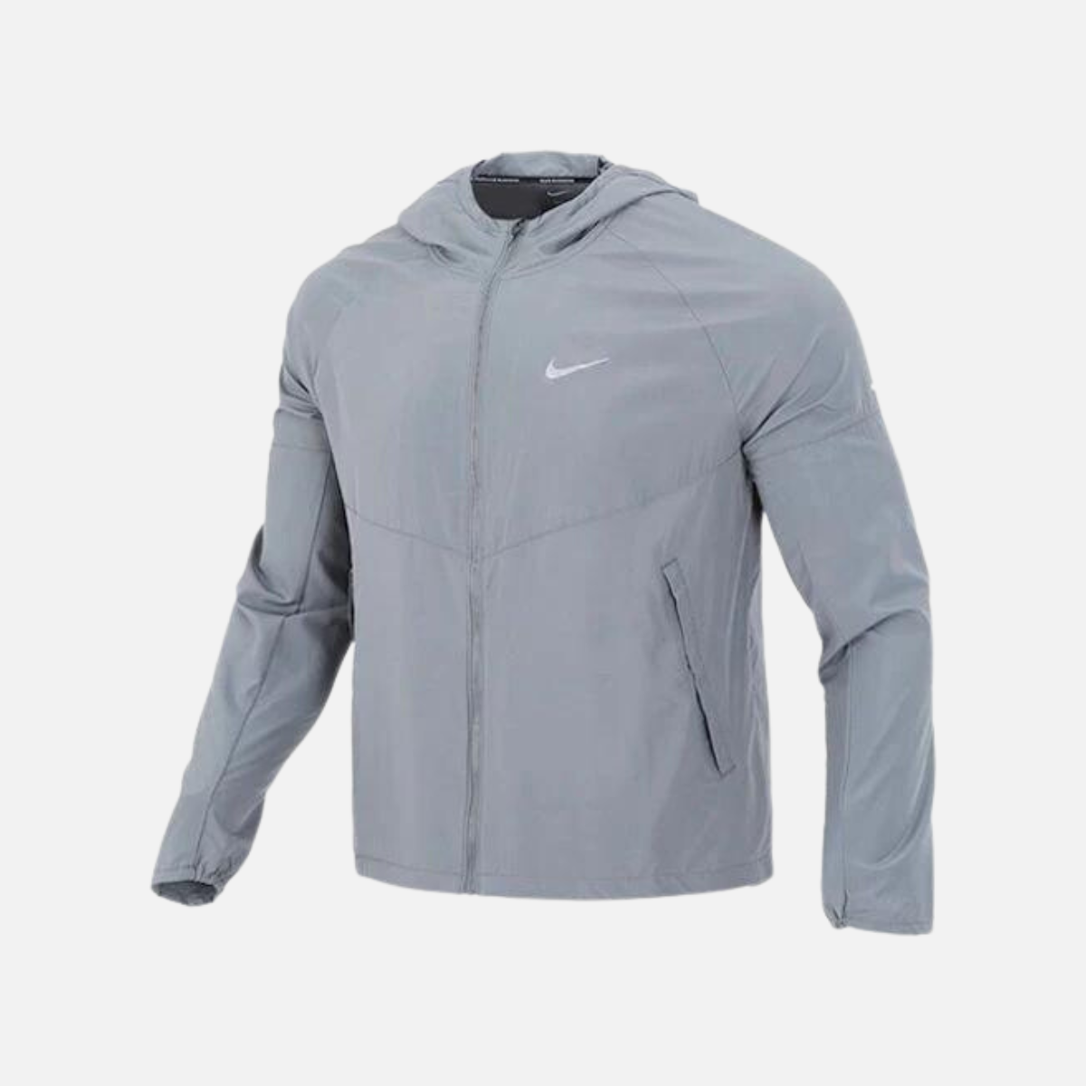 Nike Ast Reflective Logo Woven Sports Hooded Men's Jacket -Gray