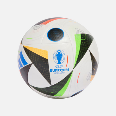 Adidas Euro 24 Competition Football Ball - White/Black/Glow Blue