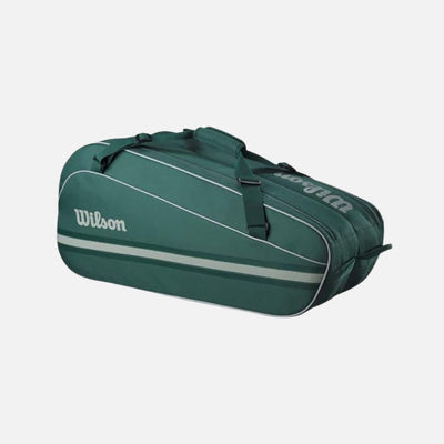 Wilson TEAM 6PK Racket Bag (6 rackets), Green,