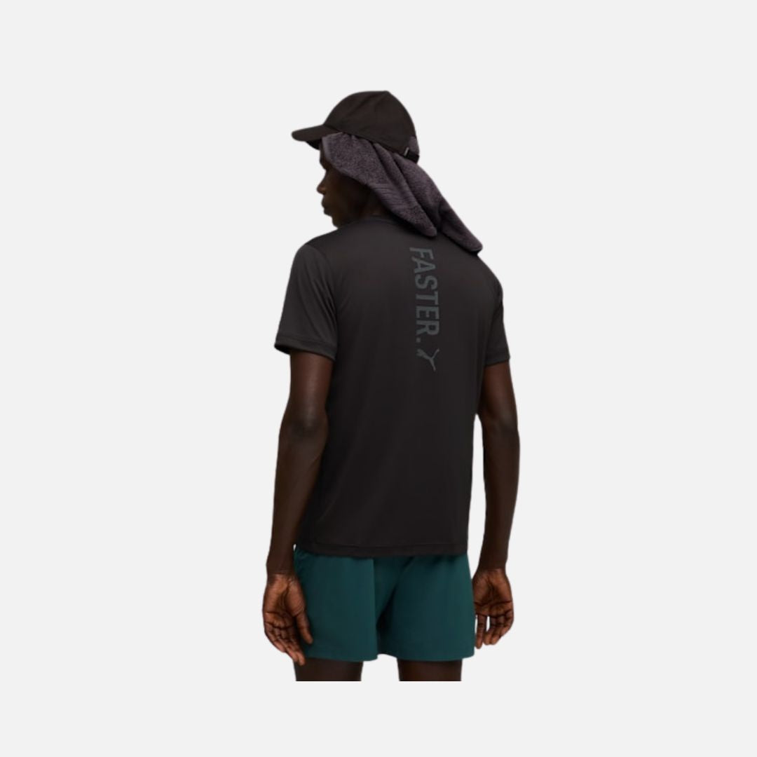 Puma Graphics Running Faster Men's Tee Black-Q3 & Q4