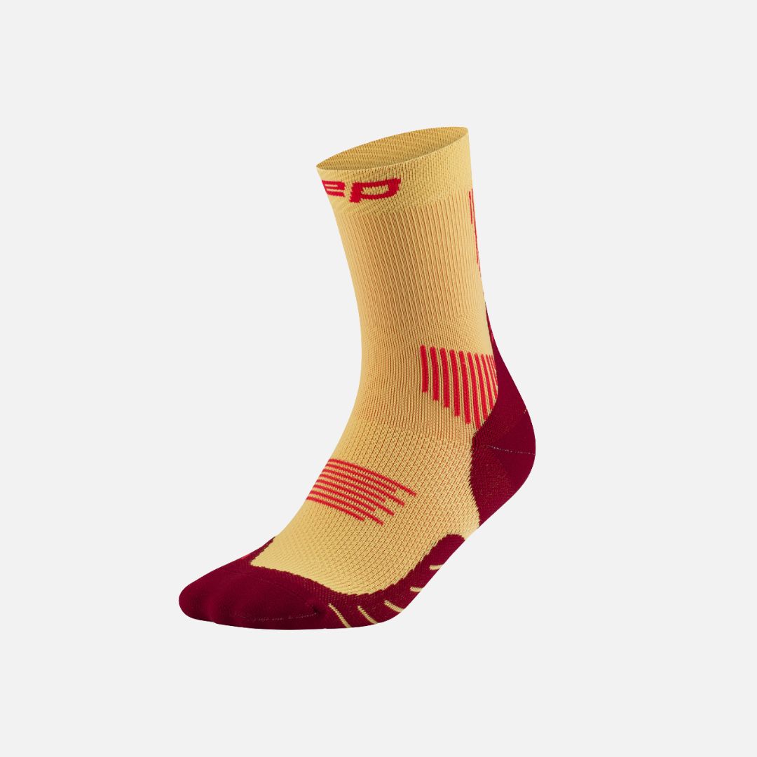 Cep Core Run Socks Mid Cut Women - marigold/burgundy