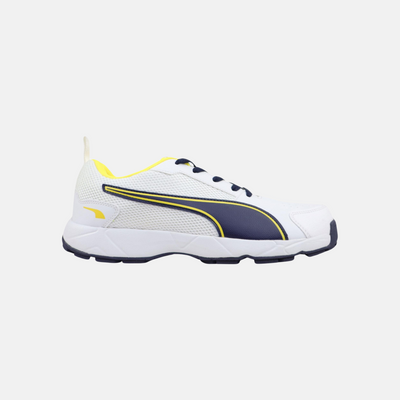 Puma Men’s Cricket HighRun Sneakers - White/Pele Yellow/Navy