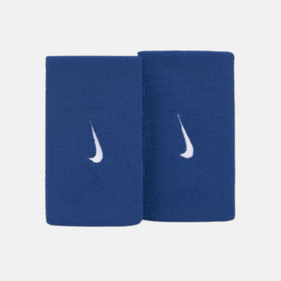 Nike Dri-FIT Double-Sided Wristband – White/Blue & Black/Grey (Pack of 2)