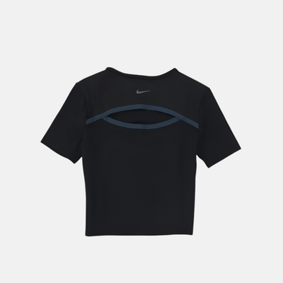 Nike One Fitted Dri-FIT Women's Short-Sleeve Top -Black/Armory Navy