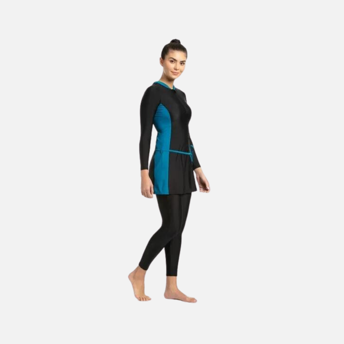 Speedo Adult Female 2Pc Full Body Suit - Black/Nordic Teal