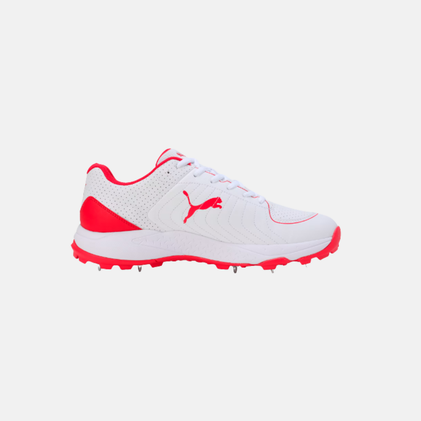 Puma Spike 24.2 Ultralight Cricket Shoes - Puma White/Puma Red