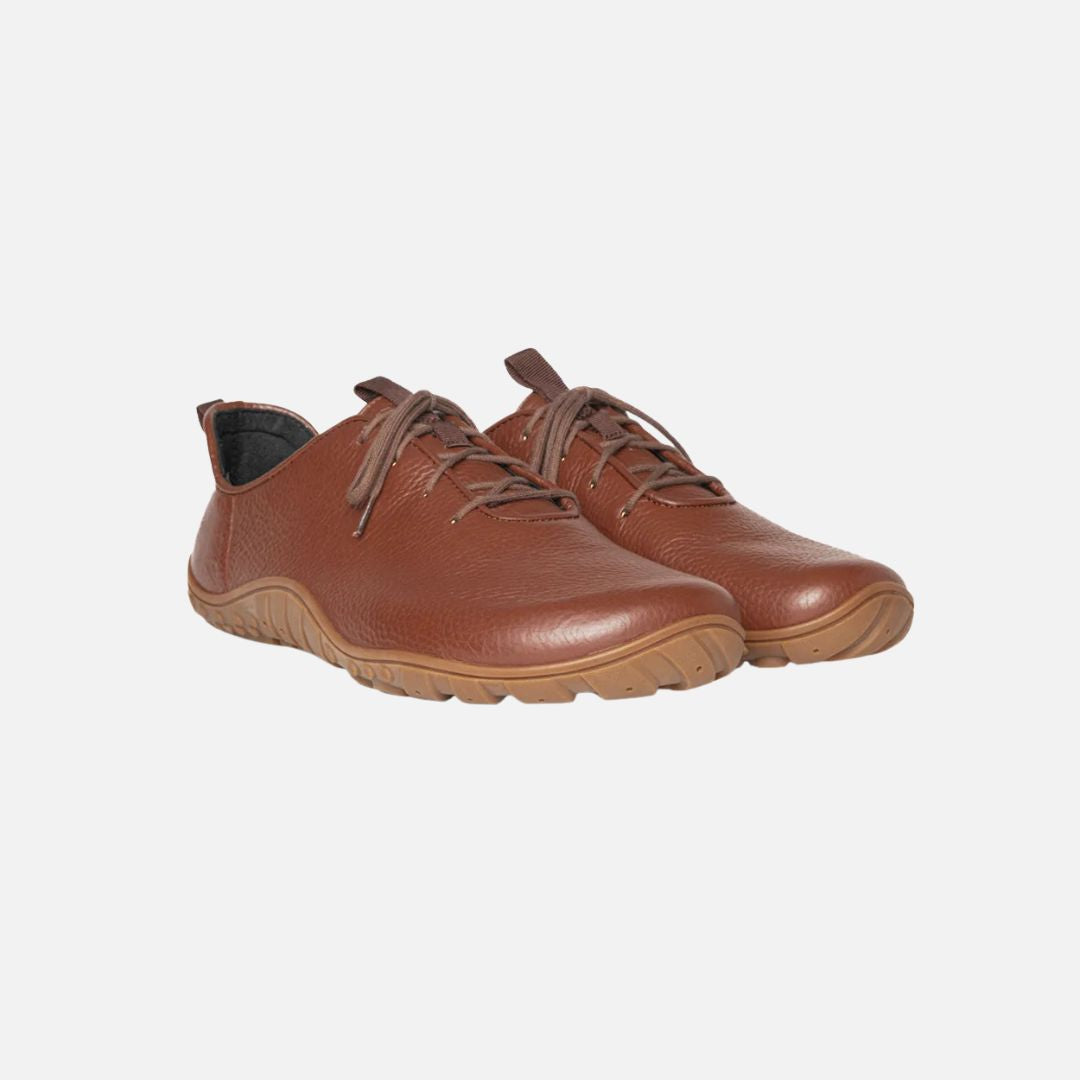 BAER URBN Leder Klassisch unisex Office Barefoot Shoes- Brown