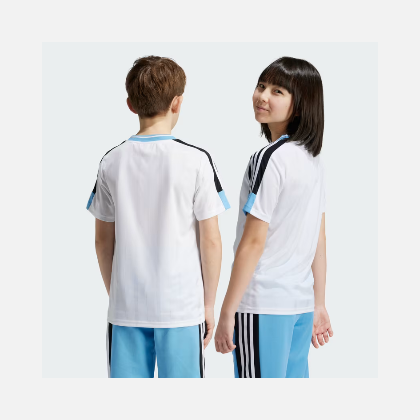 Adidas Tiro Nations Pack Kids Unisex T-shirt (7-16Year) -White/Light Blue/Black/Hazy Beige