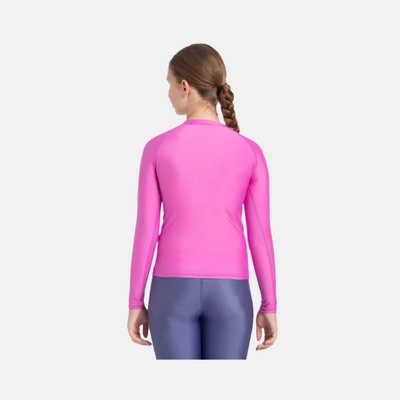 Speedo Endura Brite Long Sleeve Girl's Suntop -Neon Violet/Hapuna Blue