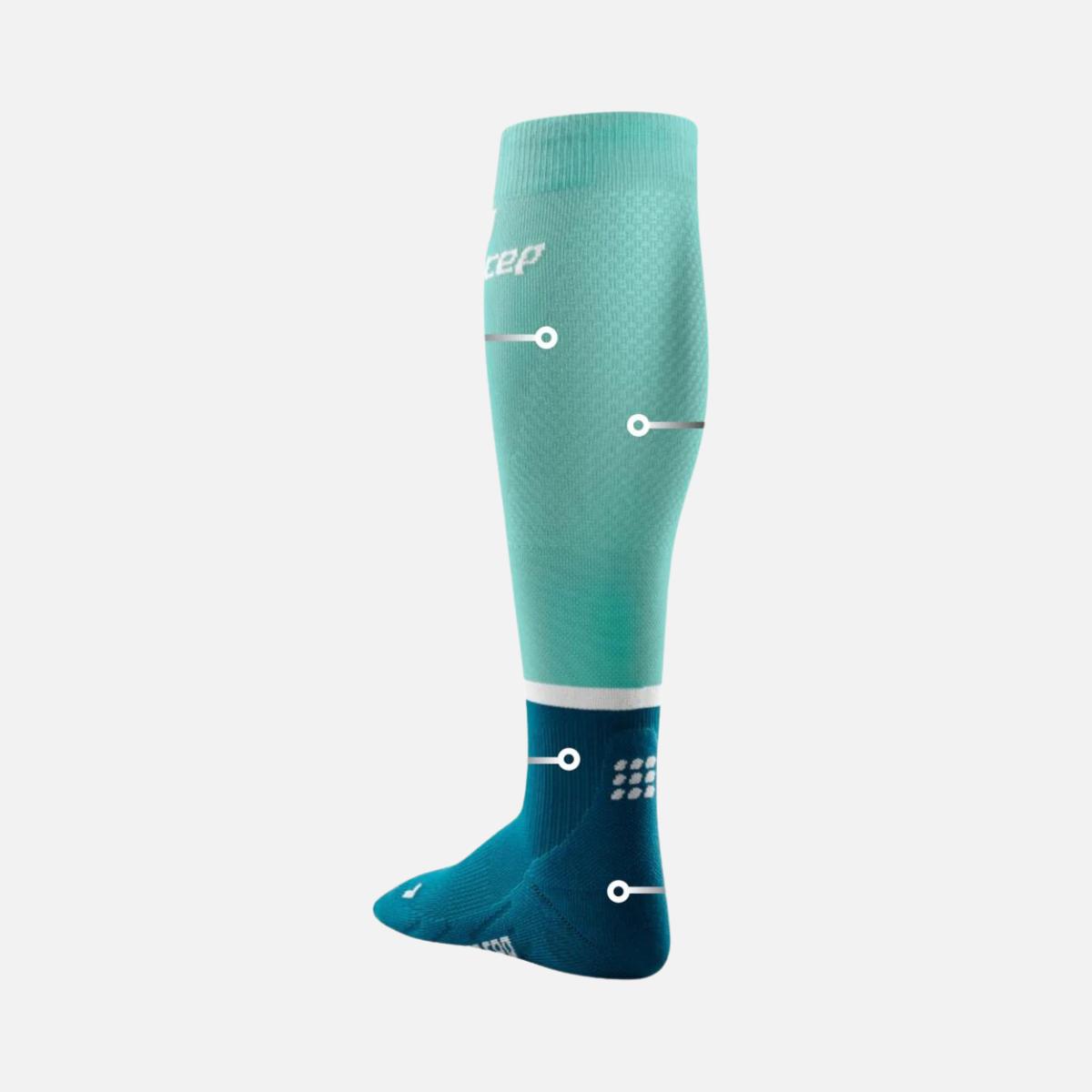 Cep The Run Compression 4.0 Women's Tall Socks -Ocean/Petrol