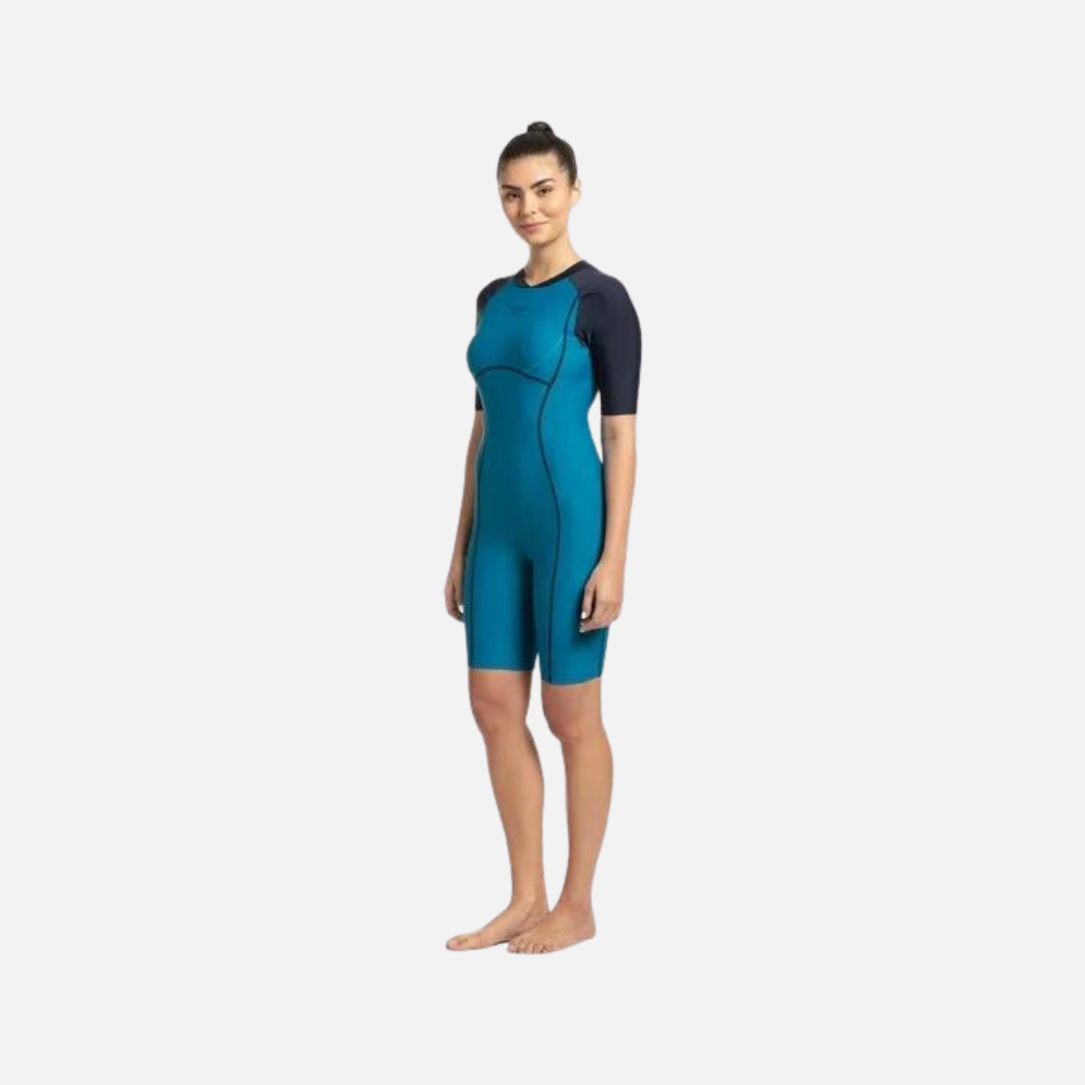 Speedo Essential Splice Kneesuit Women's Swimsuit - Nordic Teal/True Navy