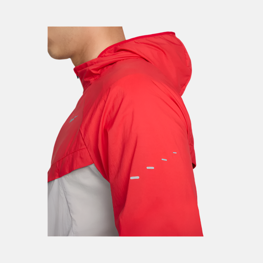 Nike Stride Repel UV Men's Running Jacket -University Red/College Grey