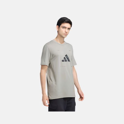 Adidas M Box Logo Men's Training T-shirt -Silver Pebble