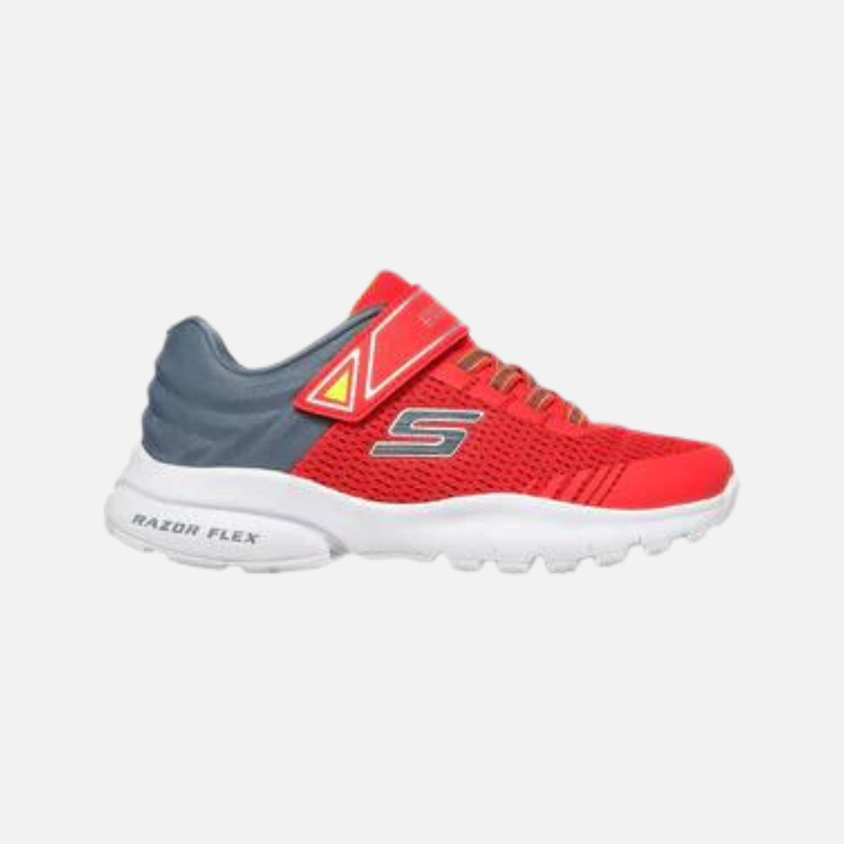 Skechers Razor Flex Kid's Shoes (4-9 Year)- Charcoal/red