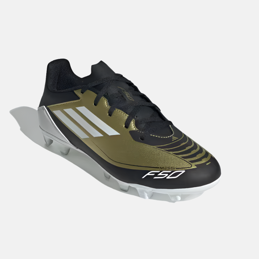 Adidas F50 Club Messi Flexible Unisex Football Ground Shoes -Gold