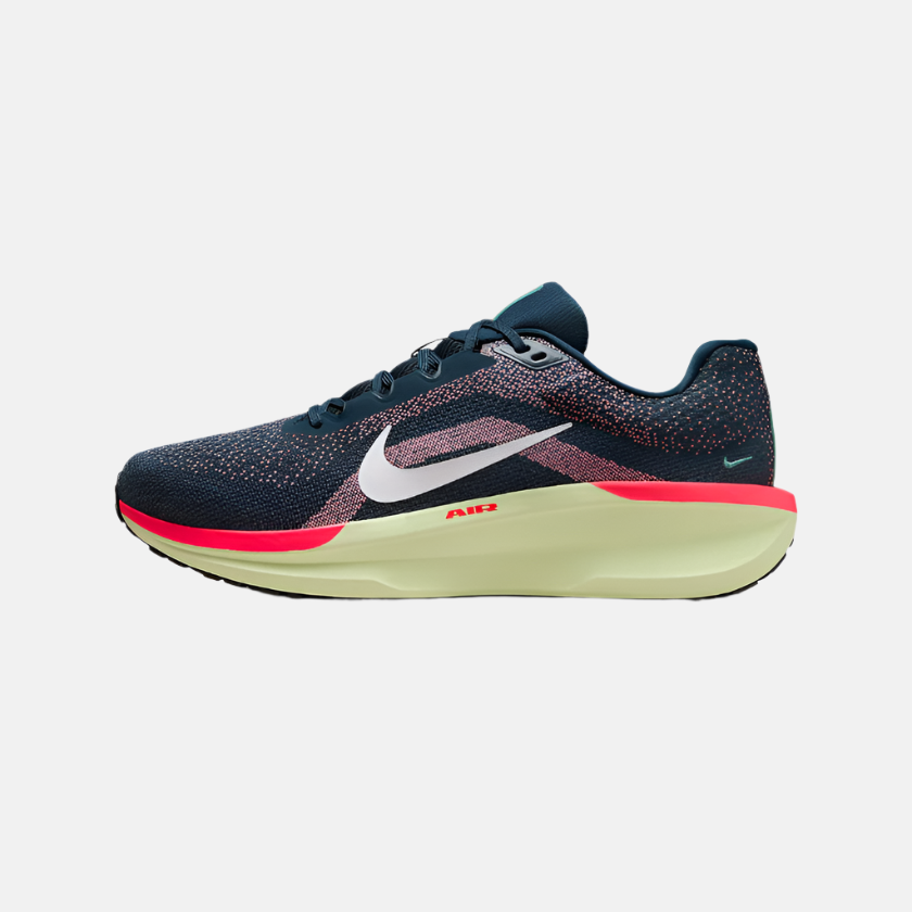 Nike Winflo 11 Men's Road Running Shoes -Armoury Navy/Barely Volt/Bicoastal/Hot Punch