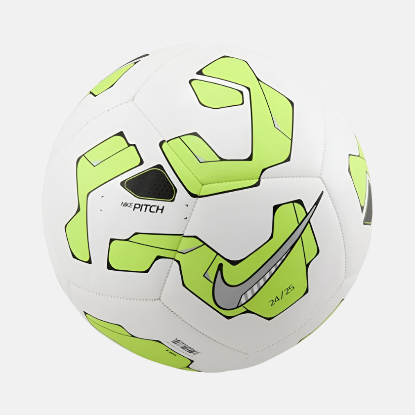 Nike Football Pitch Fa24 Football -White/Volt/Metallic Silver