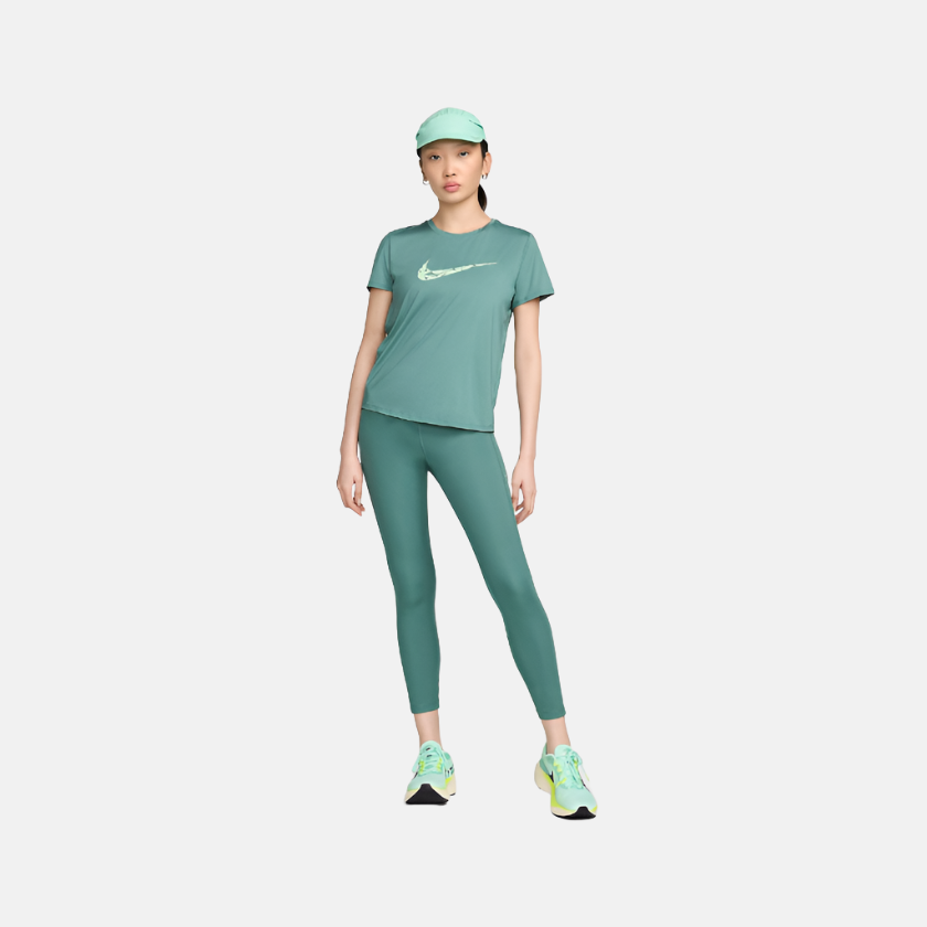 Nike One Swoosh Women's Dri-FIT Short-Sleeve Running Top -Bicoastal/Vapor Green