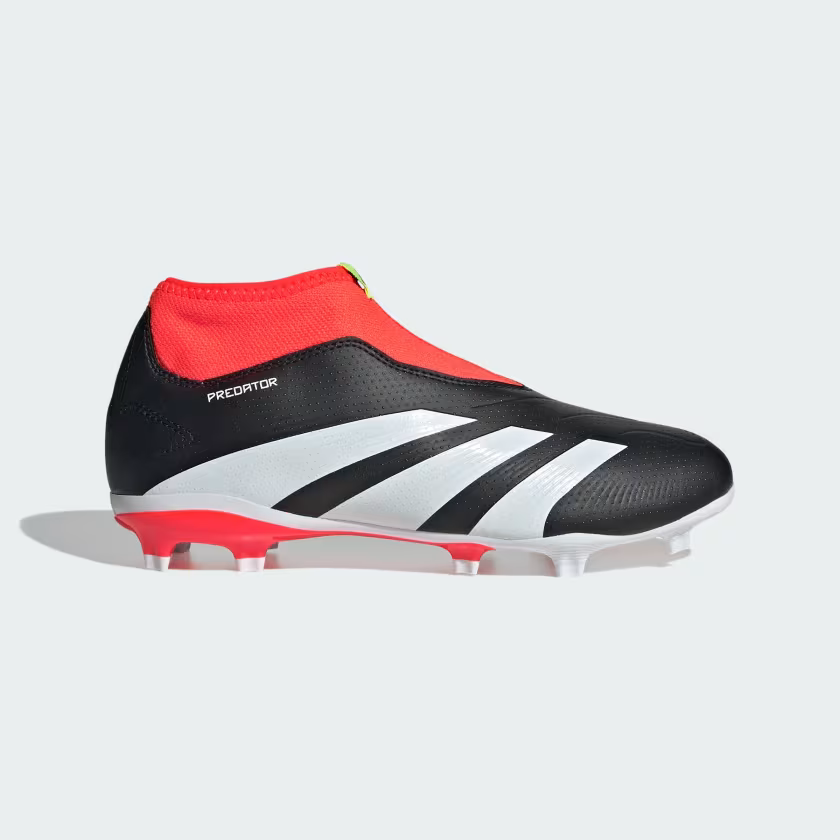 UK1 Adidas Predator 24 League Laceless Firm Ground Kids Shoes - Core