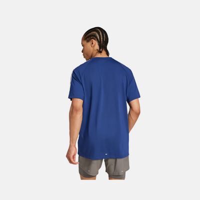 Adidas Own the Run 3-Stripes Men's Running T-shirt -Dark Blue