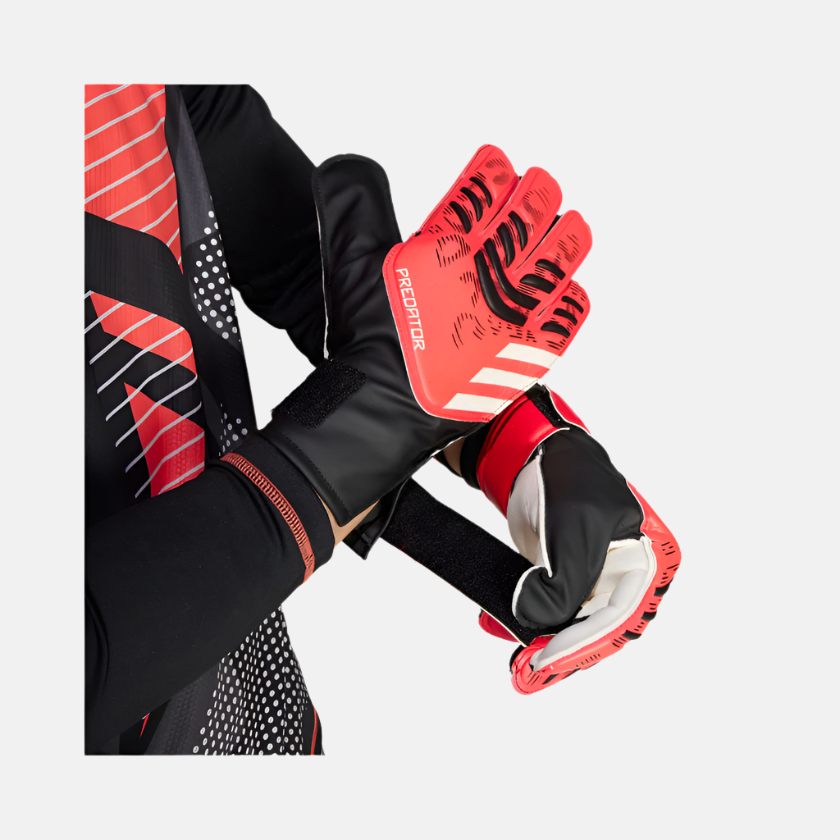 Adidas Predator Training Football Goalkeeper Gloves -Black/Lucid Red/Black